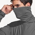 thumbnail image 5 of Men's UPF 50+ Sun Protection Long Sleeve Hooded Shirt with Mask for Spring Fall Hiking Fishing Outdoor,Dark Gray,M, 5 of 8
