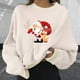 thumbnail image 2 of Sudaderas cortas estampadas de manga larga informales para mujer a la moda navideña Pompotops gfhjh8404, 2 of 4