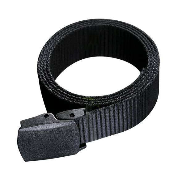 WRITWAA Mens Canvas Belts Black Nylon Belt Casual Style Airport-friendly 1Pcs for Outdoor Work