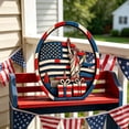 thumbnail image 5 of Miwamany Patriotic Layered Wooden Decor Statue, Independence USA Flag Fireworks Tabletop Ornament, 4th of July Shelf Home Decoration for Living Room Mantel, 5 of 7