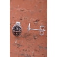 thumbnail image 4 of SilverCloseOut Sterling Silver Dainty Oval BoHo Filigree Stud Earrings, 4 of 6