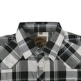 thumbnail image 5 of Coevals Club Men's Western Shirt Cowboy Plaid Country Pearl Snap Button Short Sleeve Two Pockets Work Shirts 16 White Black Blue Medium, 5 of 8
