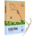 thumbnail image 4 of Natural Dental Floss Picks (100 Count) - Vegan, Eco Friendly, Sustainable Dental Flossers - Twin Floss (Mint), 4 of 4