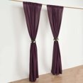 thumbnail image 2 of Efavormart 2 Pack | Eggplant Polyester Drapery Panels With Rod Pockets, Photography Backdrop Curtains, 5ftx8ft - 130 GSM, 2 of 10