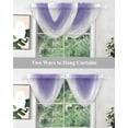 thumbnail image 5 of Waterfall Valances for Windows, Purple White Ombre Kitchen Sheer Valance Curtains, Purple Gradient Color Modern Abstract Art Rod Pocket Swag Valances for Living Room Bedroom, 47.2"x38.5", 2 Panel, 5 of 8