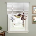 thumbnail image 2 of Farmhouse Animals Tie Up Curtain Valance for Window, Adjustable Rod Pocket Window Curtains Shades, Cow Pig in Fence Retro Wood Barn Light Filtering Valance Drapes for Cafe Living Room Bedroom 52"x45", 2 of 9