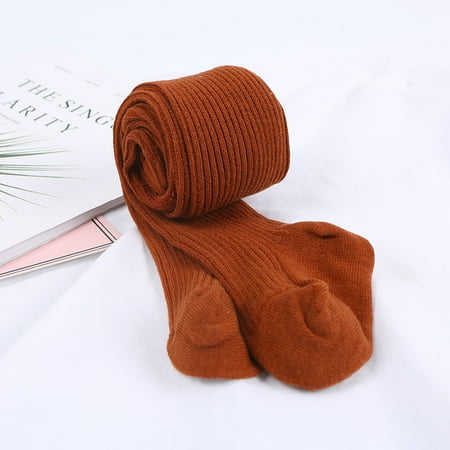 

Spring Toddler Girls Knit Crochet Pantyhose Socks Stockings Tight Warm Soft Ribbed Stockings Autumn Winter Long Socks