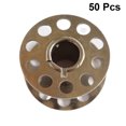 thumbnail image 4 of FRCOLOR bobbin case 50 Pcs 2.05x1.15cm Rotary Metal Sewing Machine Bobbins Empty Spools Thread Wire Core Coil Bobbins for Clothes Making,0.81"X0.81"X0.45", 4 of 5