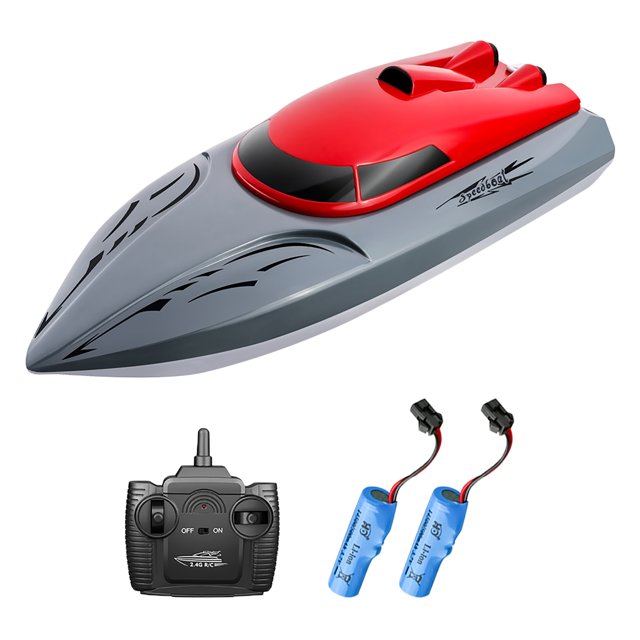 De Para Embarcaciones Barco RC a prueba de agua de 20 km/h, barco de carreras de alta velocidad de 2,4 GHz para niños (rojo F)