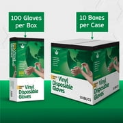 Tender Gentle Disposable Vinyl Gloves 100 ct. - Medium - Clear - Latex Free - Food Safe Gloves