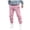 Z124-Pink, variant on XINPING Big and Tall Pants Casual Retro Hiking Casual Pants Stretch Waist Active Athletic Workout Pants with Pockets