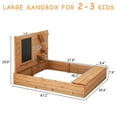 Ktaxon Wooden Sandbox with Blackboard, Sand Wall, Sand Boxes with Bench
