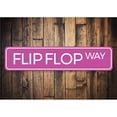 thumbnail image 1 of Flip Flop Way Novelty Sign, Metal Wall Decor - 4x18 inches, 1 of 4
