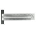 thumbnail image 1 of Woodworking Marking T Ruler, Carpenter T Ruler CNC Machined Stainless Steel Clear Scale High Accuracy  For Woodworking 200mm, 1 of 8