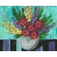 thumbnail image 2 of Moore, Regina 14x12 Black Ornate Wood Framed with Double Matting Museum Art Print Titled - Early Summer Blooms II, 2 of 4