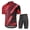 Red, variant on Yajisi Men Breathable Quick Dry Comfortable Short Sleeve Jersey and Padded Shorts Cycling Clothing Set Green Large Bike Gear Outfit