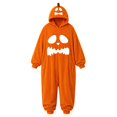 thumbnail image 7 of Red Funny Onsies Halloween Costume Polyester Halloween Cute Pumpkin Onesie Pajamas for Women Men Funny Party Cosplay Costume Family Hooded Plush Cozy Warm Sleepwear S, 7 of 7