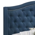 thumbnail image 5 of Sonoma Eastern King Camel Headboard with Nailhead Trim Bed Blue, 5 of 5