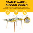 thumbnail image 4 of Sunflowers Rooster Table Cloths for 6 Foot Rectangle Tables, Watercolor Leaves Retro Art Rustic Patio Waterproof Elastic Fitted Tablecloths, Washable Rectangular Table Cover for Camping, 4 of 8