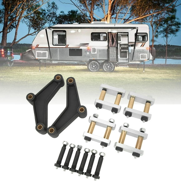 Heavy Duty Metal Axle Spring Suspension Rebuild Set for Tandem Axle with Enhanced Load Capacity, Construction - 1-3/4in Wide - Applicable for Trailer Double Eye Springs,
