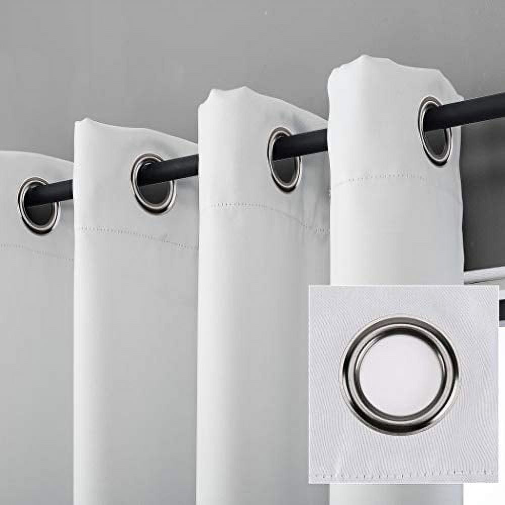 Sun Zero Nordic 2-pack Theater Grade Extreme 100% Blackout Grommet Curtain Panel Pair, 52" x 96", Pearl?