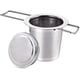 thumbnail image 3 of Colador de té con filtro de té y tapa/bandeja de goteo, colador de té de acero inoxidable para té suelto, diseño de mango plegable adecuado para la mayoría de tazas y tazones de té, 3 of 8
