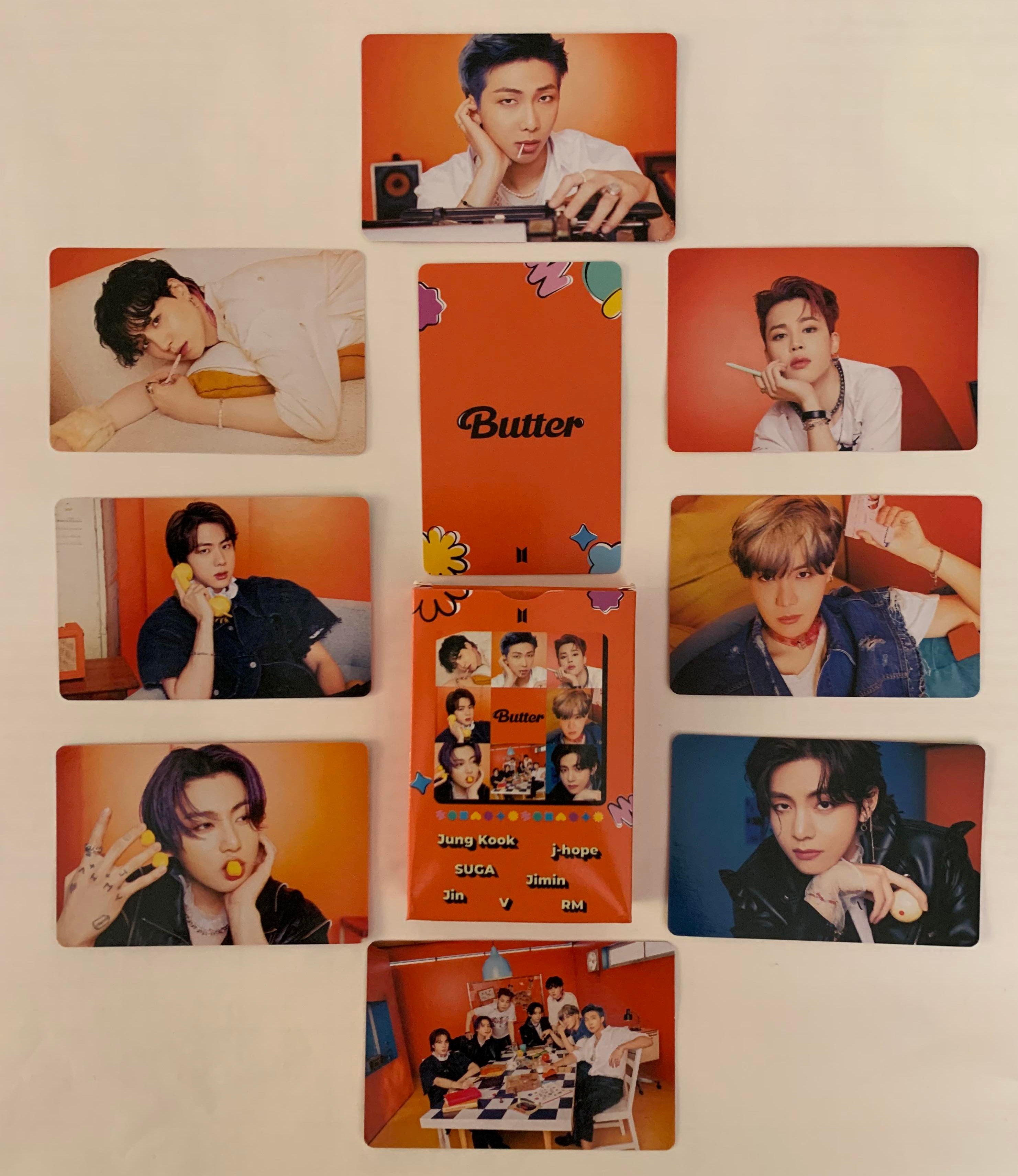 J4K Collections 108pcs Kpop BTS Bangtan Boys Lomo Photo Card Postcard Bundle, Butter & Season's 2022 Greetings