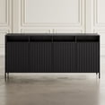 thumbnail image 4 of Jofran Ryder 70" Modern Fluted Door Solid Wood Console Storage TV Stand Cabinet, 4 of 5