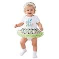 thumbnail image 2 of Baby Girl Easter Outfit Bunny Egg Print Romper Dress with Bow Headband 2Pcs Set Toddler Girl Outfits White3 0-3 Months, 2 of 7