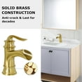thumbnail image 6 of PARLOS Waterfall Single Handle Bathroom Faucet, Brushed Gold, 6 of 7