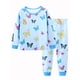 thumbnail image 3 of Children and girls butterfly print long sleeve round neck 2 pajamas set, 3 of 5