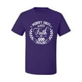 thumbnail image 2 of Wild Bobby Worry Ends When Faith In God Begins Inspirational/Christian Men Graphic Tee, Purple, 5X-Large, 2 of 5
