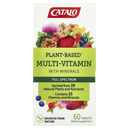 CATALO Plant-Based Multi-Vitamin with Minerals, 60 Tablets