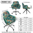 thumbnail image 6 of Xoenoiee Boho Mandala Butterfly Pattern Velvet Curved Back Dining Room Chair Cover with Arms Stretch Swivel Bar Stool Chair Slipcover, Removable Vanity Kitchen Office Desk Armchair Protector Covers, 6 of 7