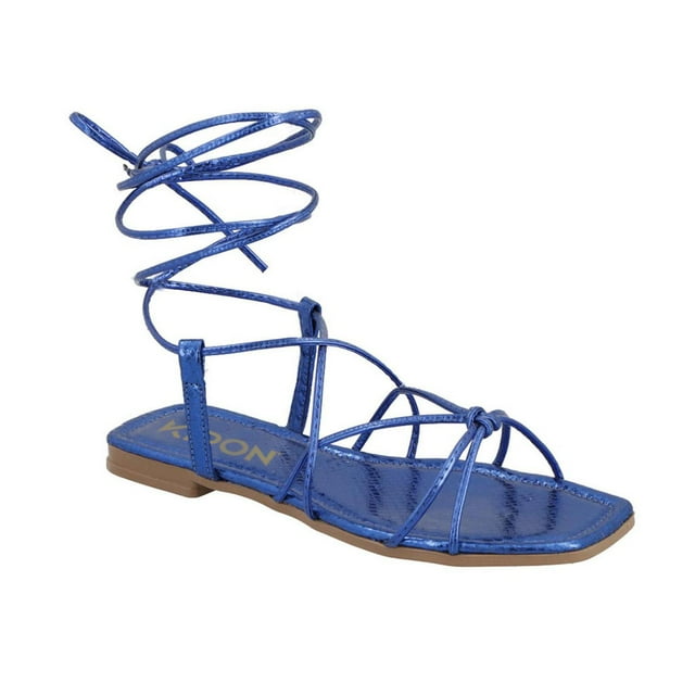 Sandalias Mujer Gladiadoras Casuales Kipon Correas Azules azul 24