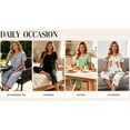 thumbnail image 6 of Weekease Two Piece Pajamas for Women Set Crew Neck Short Sleeve Tops Capris Summer Loungewear with Pockets, 6 of 8