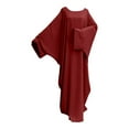 thumbnail image 3 of WILLBEST Robe pour Femmes Robe Longue à Manches Chauve-Souris Grande Taille Couleur Unie Robe Abaya, 3 of 4