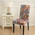 thumbnail image 2 of KBOOK Pattern Stretch Chair Covers for Dining Room Removable Washable (Set of 2, Orange), 2 of 6