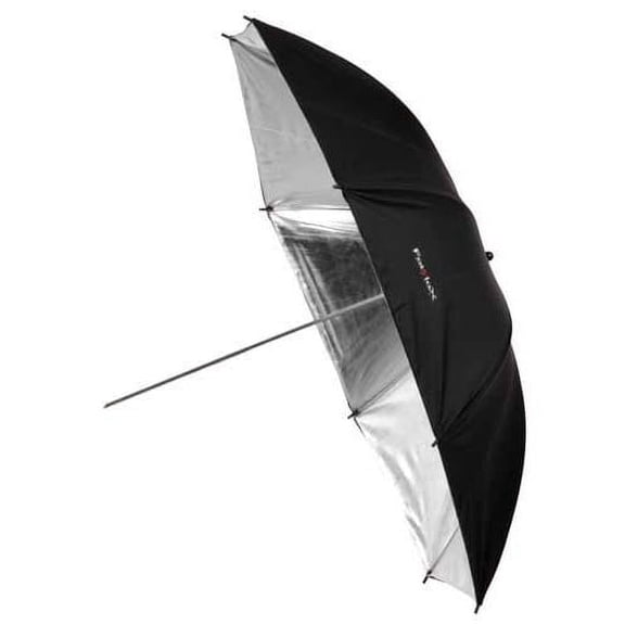 Fotodiox Pro Premium Grade Studio Umbrella - 43in Black & Silver Reflective with Fine Grain Silver Interior