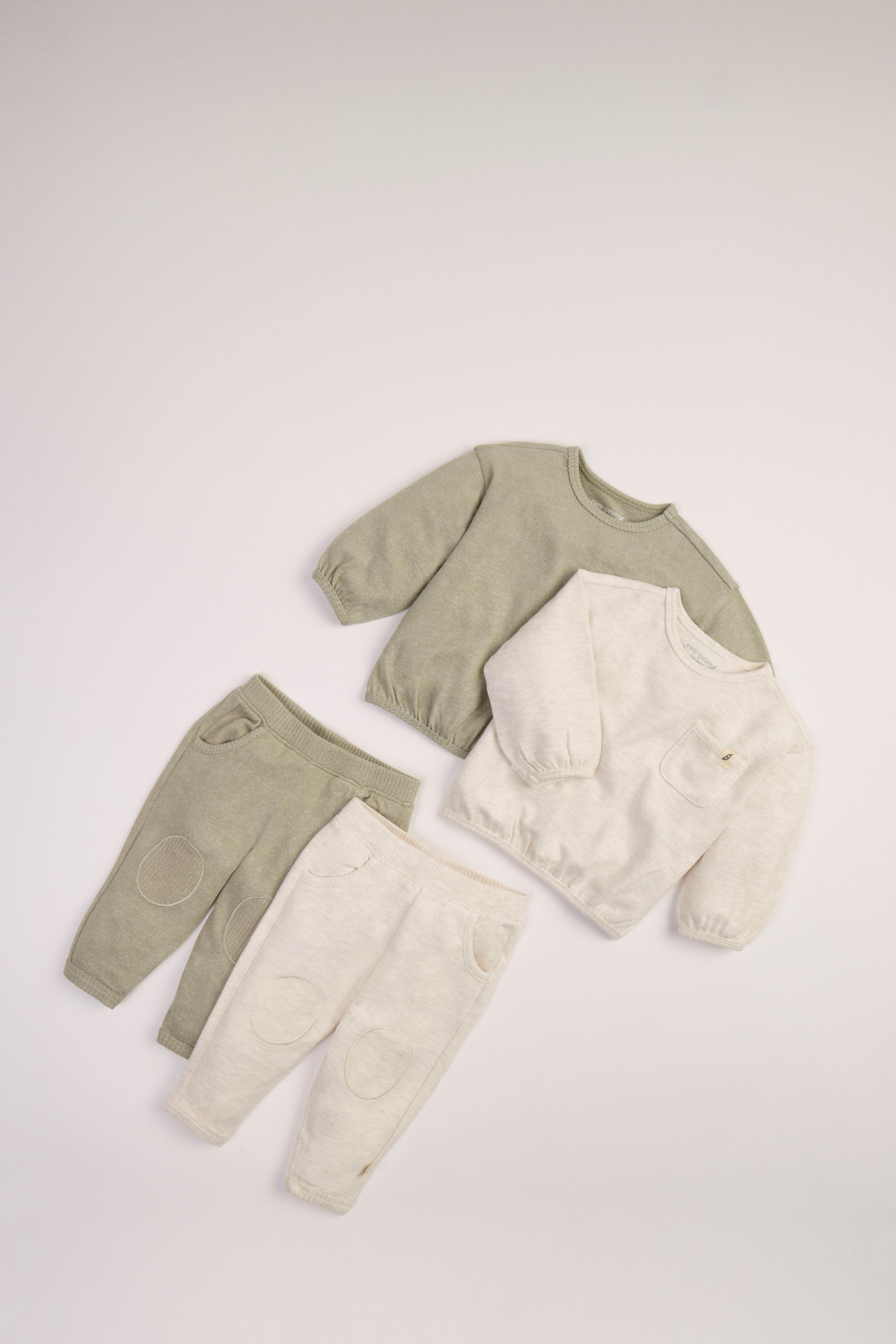 easy-peasy Baby Long Sleeve Hacci Pocket Sweatshirt, Sizes 0-24 Months