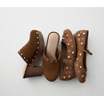 thumbnail image 6 of Time and Tru Women's Faux Suede Studded Clogs with Block Heels, 6 of 7