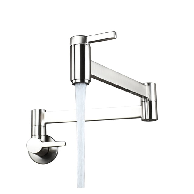 Spout Folding Arm Tap Sink Modern Basin Kitchen Faucet Splash Proof Easy Install Pot Filler Bathroom Double Switch Wall Mount ,bar Laundry RV Farmhouse
