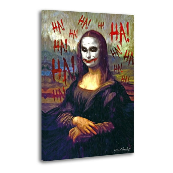 Clown Mona Lisa Canvas Wall Art Prints Poster Gifts Photo Picture Painting Posters Room Decor Home Decorative 16x24inch(40x60cm)