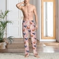 thumbnail image 5 of Uemuo Funny Chicken Pattern Men's Wide Leg Palazzo Lounge Pants with Pockets Light Weight Loose Comfy Casual Pajama Pants-XX-Large, 5 of 9