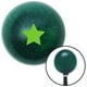 Bouton de Changement de Vitesse en Écailles Vert Métal Étoile Vert avec M16 x 1,5 Insert Levier de Vitesses Automatique Manuel Brody – image 1 sur 1