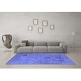 thumbnail image 3 of Ahgly Company Indoor Square Oriental Blue Industrial Area Rugs, 8' Square, 3 of 4