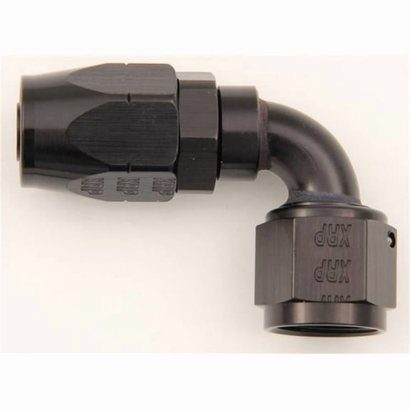 XRP 209006BB Size 6 Black 90 Degree Double Swivel Hose End