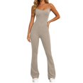 thumbnail image 3 of Shadoumai Seamless Slingback Wide Leg Jumpsuit For Plus Size Waist Cinching Bodysuit Fitness Wear Toned Workout Loungewear, 3 of 5