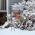 thumbnail image 3 of Briarwood Lane Winter Covered Bridge Seasonal Garden Flag, 3 of 4