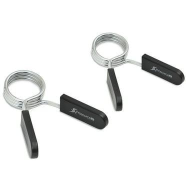 ProsourceFit Olympic Barbell Spring Clip Collar, 2" Pair for Powerlifting